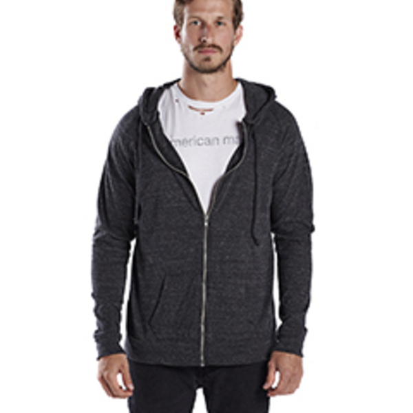 Unisex USA Made Long-Sleeve Full-Zip Hoodie T-Shirt Thumbnail