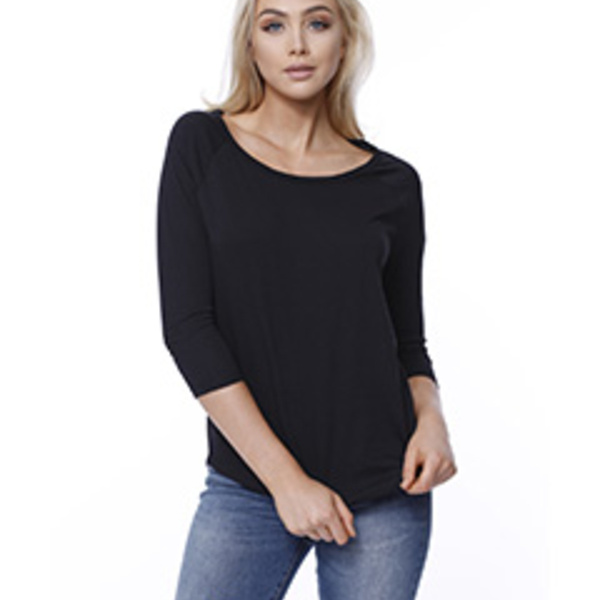 Ladies' CVC Long-Sleeve Raglan Thumbnail