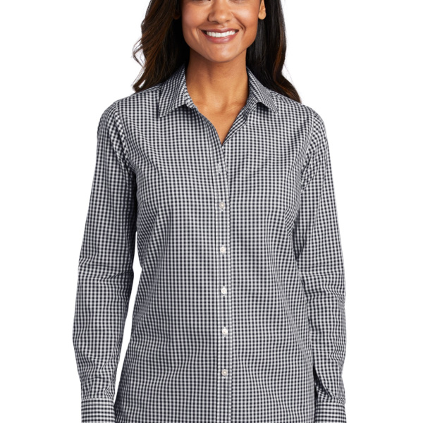 Women's Broadcloth Gingham Easy Care Shirt Thumbnail