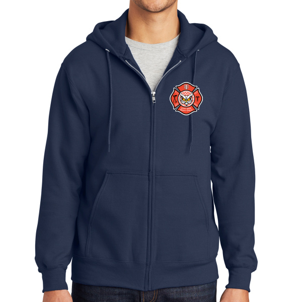 Station 11 - Essential Fleece Full Zip Hooded Sweatshirt (old school) Thumbnail