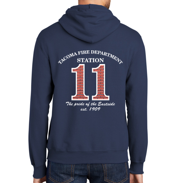 Station 11 - Essential Fleece Pullover Hooded Sweatshirt (old school) Thumbnail